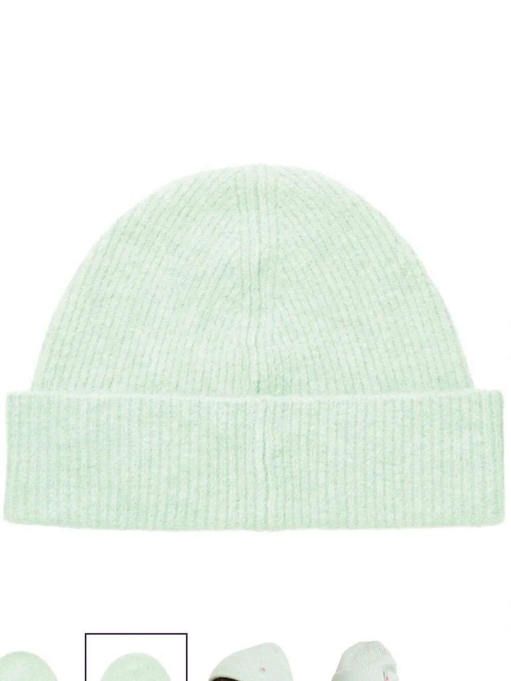 Scotch & Soda Mint Green Ribbed Cuff Beanie